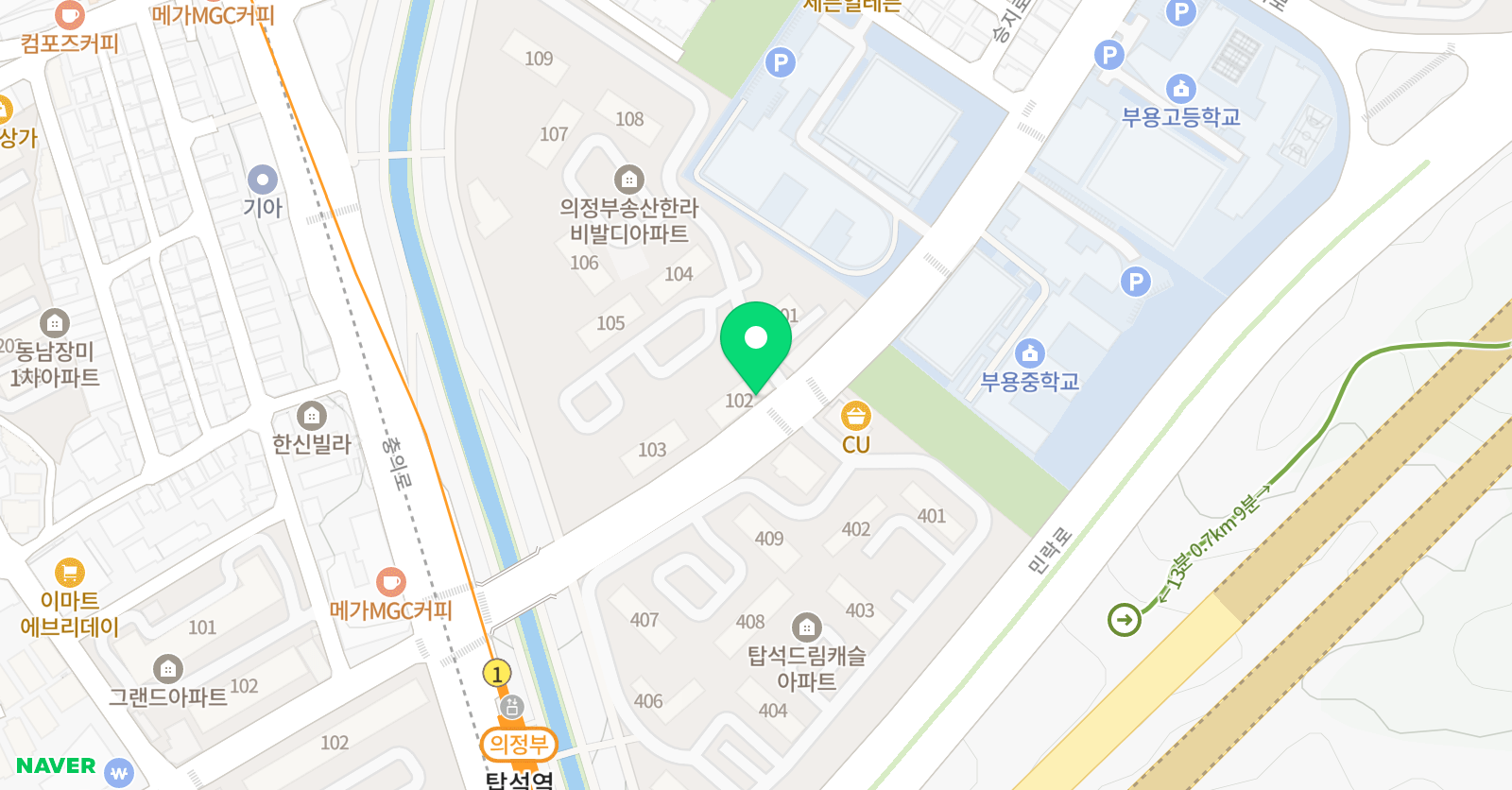 스마트해법 수학 의정부한라비발디점 위치