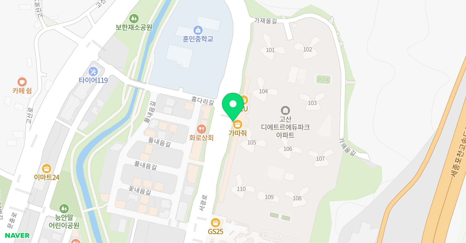 더오름 영어수학학원 위치