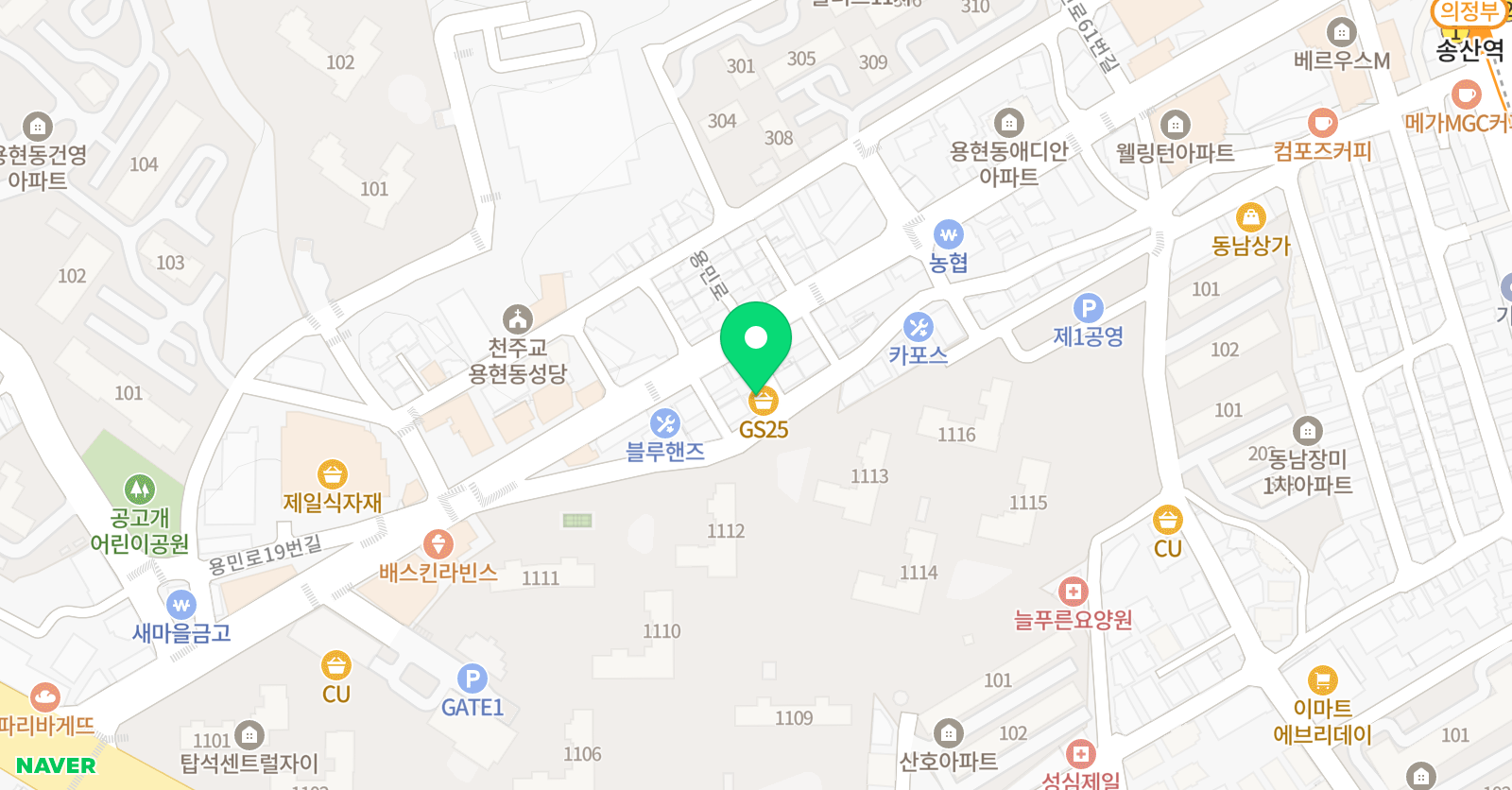 3030 영어학원 탑석센트럴자이센터 위치