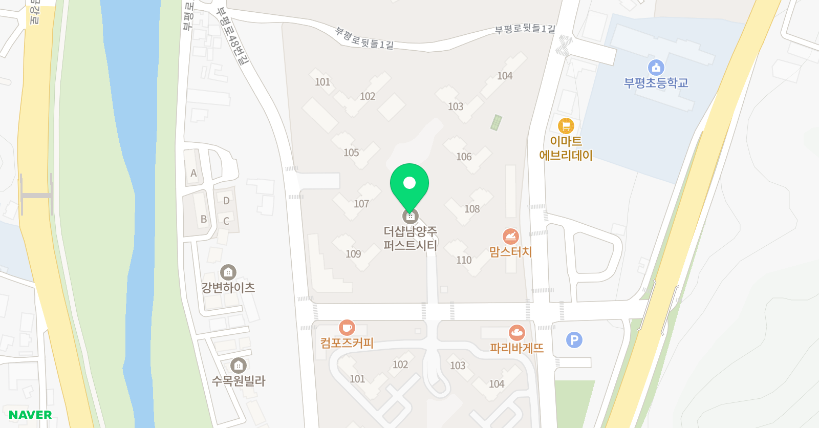 엠베스트SE 진접부평점 위치