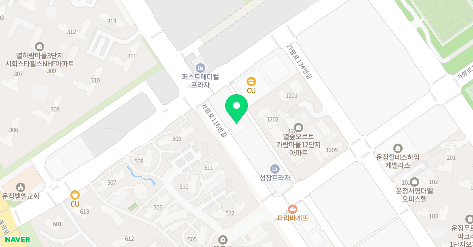 꿈꾸는 유니팝 미술학원 위치