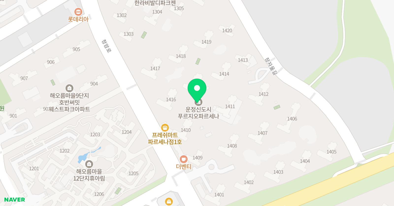 뮤엠 영어 운정파르세나NEST 위치