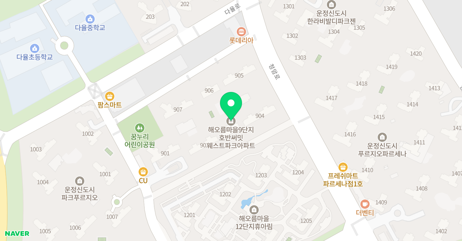 ERC 영어독서클럽 파주호반써밋점 위치