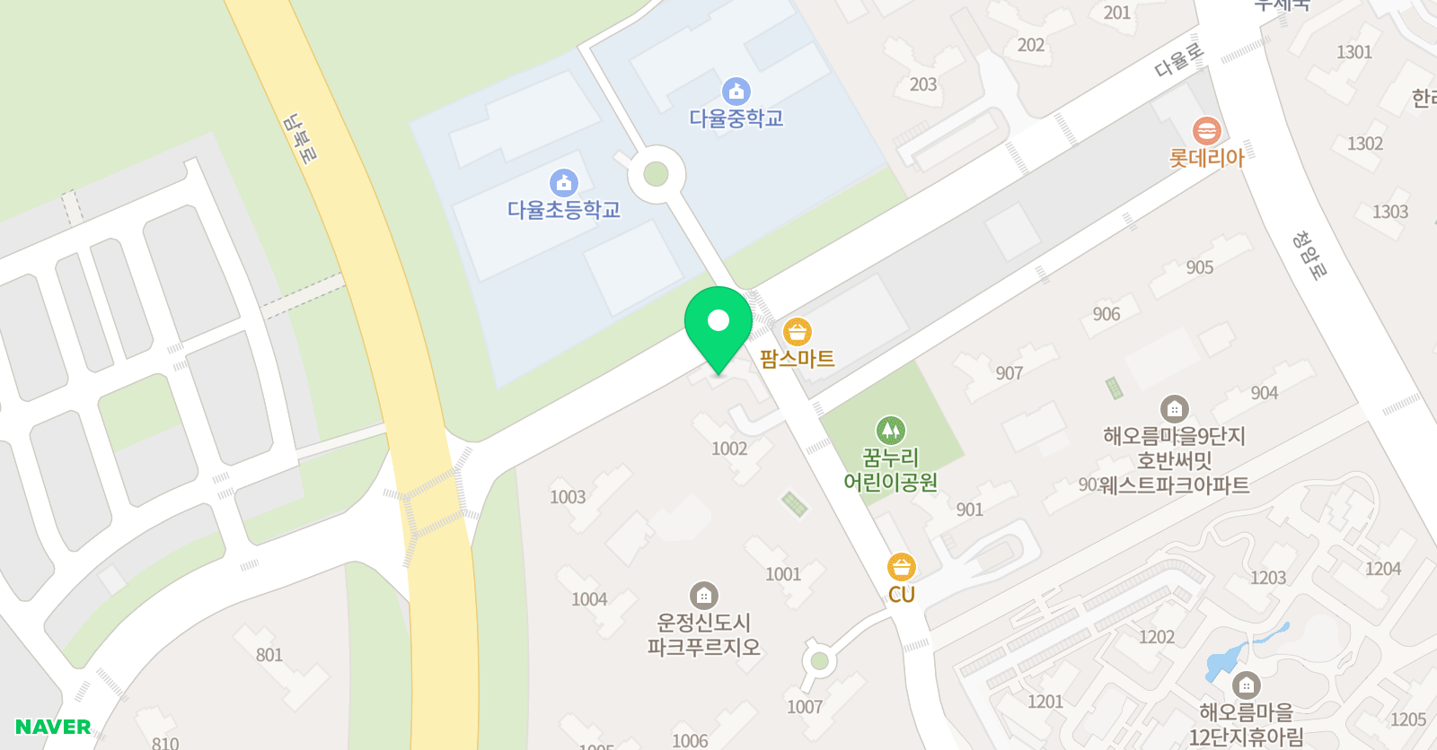 뮤엠 영어 다율점 위치