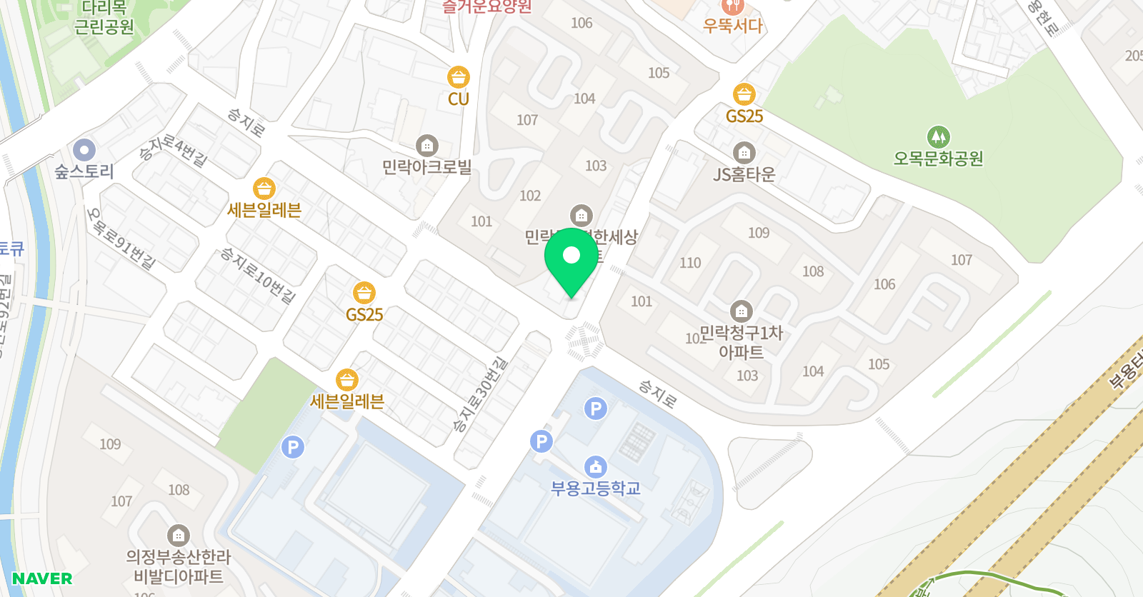 용인대가람 태권도장 위치