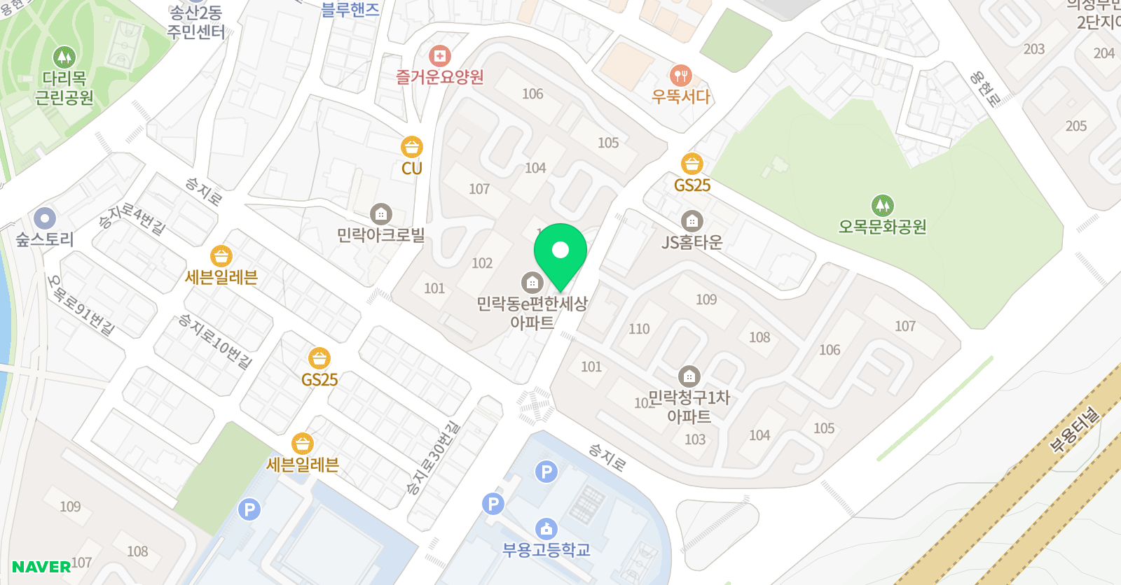 아이룰 민락학습관 위치