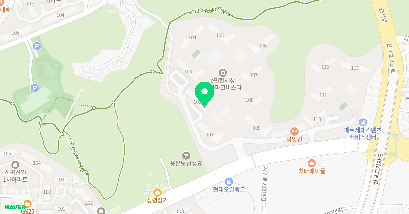 플레이팩토 수학교육원 신곡e편한세상파크비스타 위치