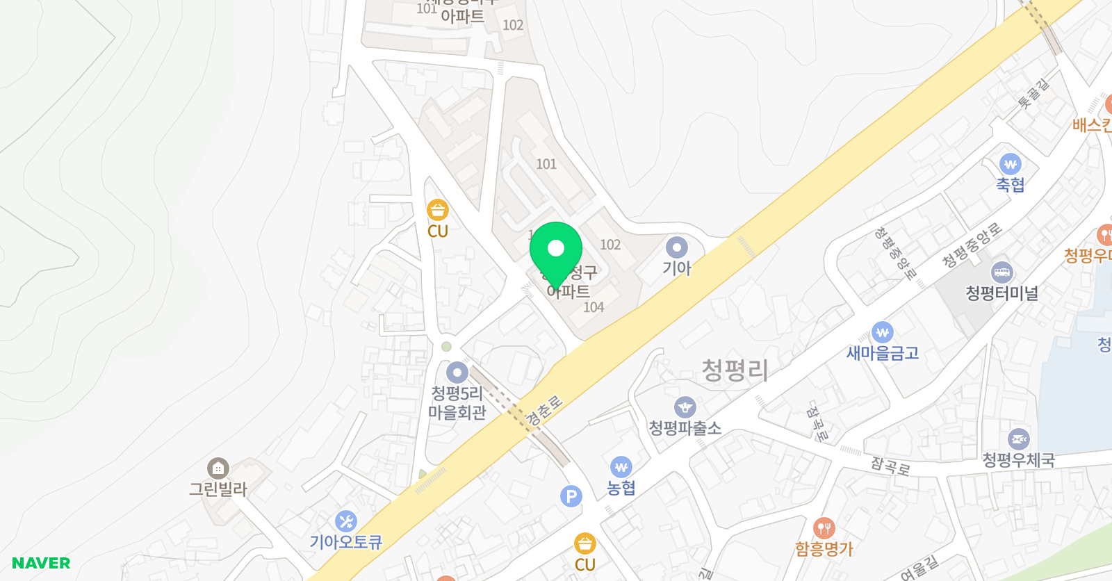 한양대송라 태권도 위치