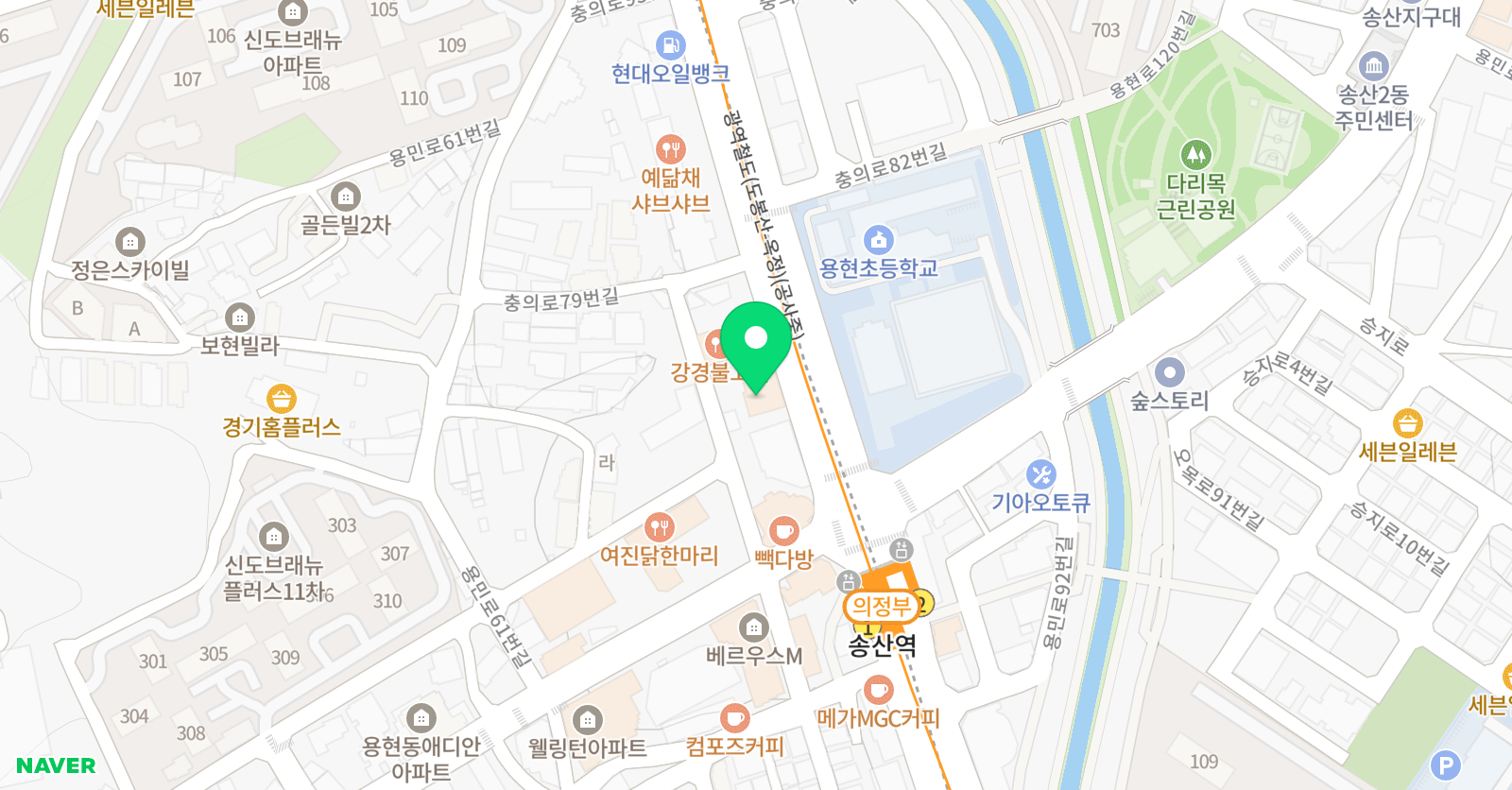 해법솔뫼 학원 위치