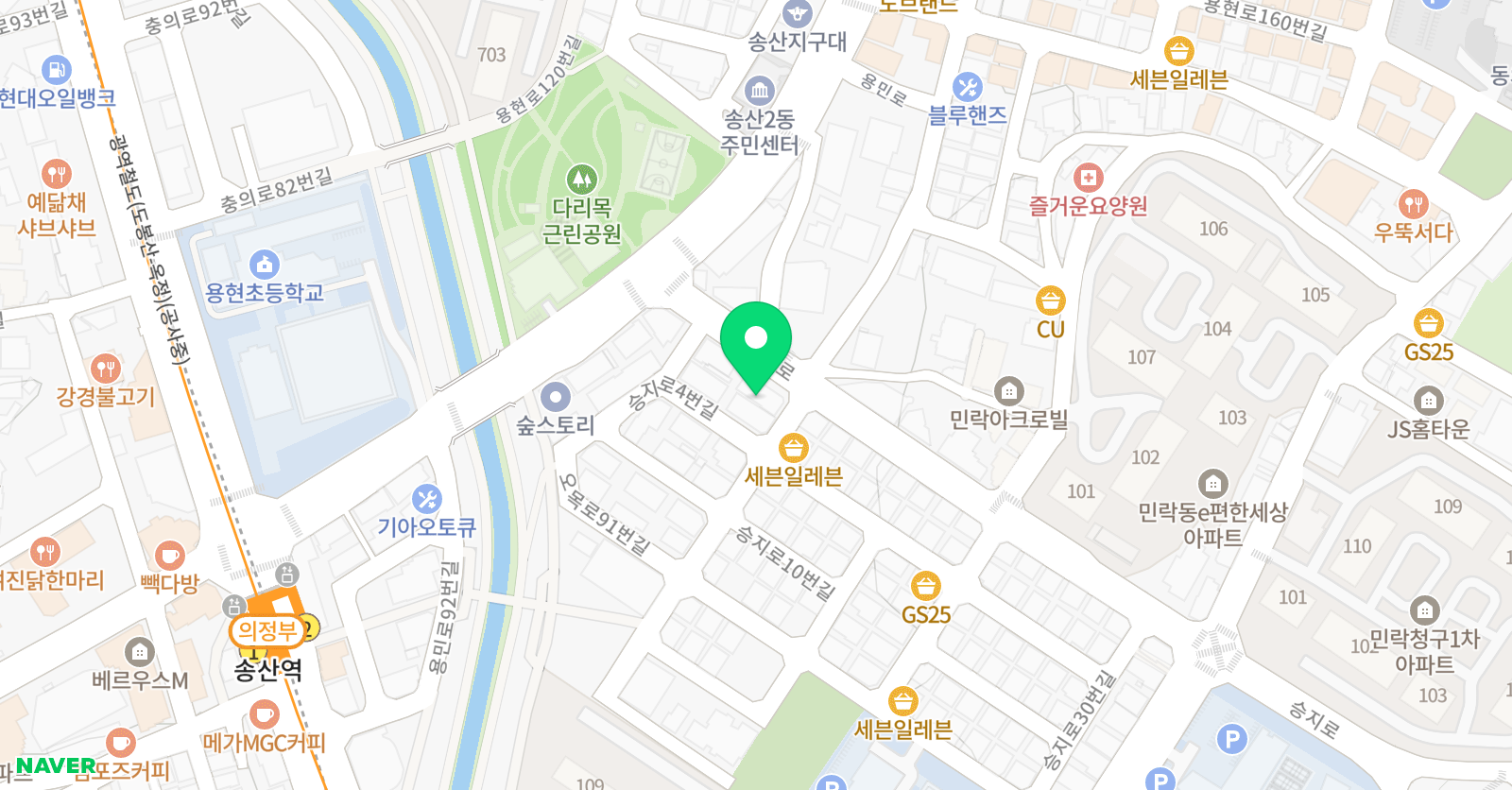 아소비 용현센터점 위치