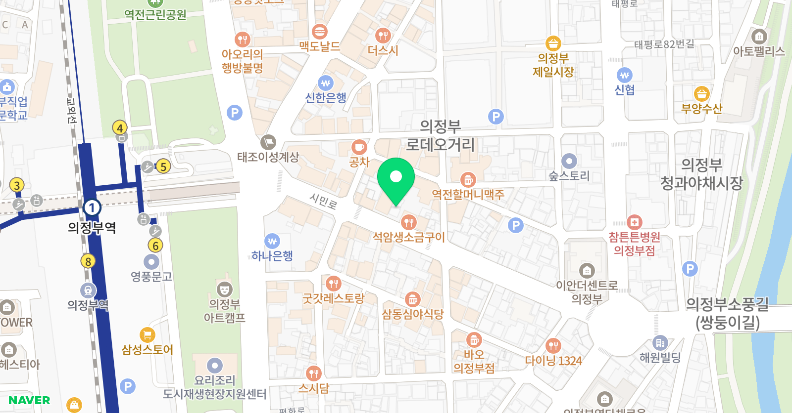 로우댄스 학원 위치