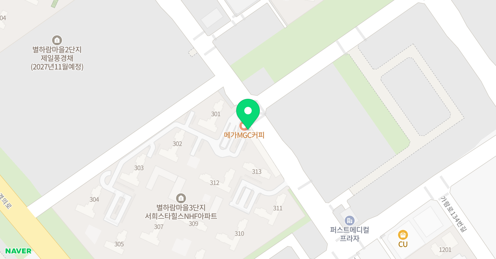 스마트해법 수학 별하람마을3단지점 위치
