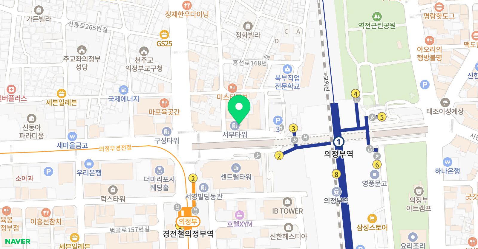 통 액터스 아카데미 연기학원 의정부지점 위치