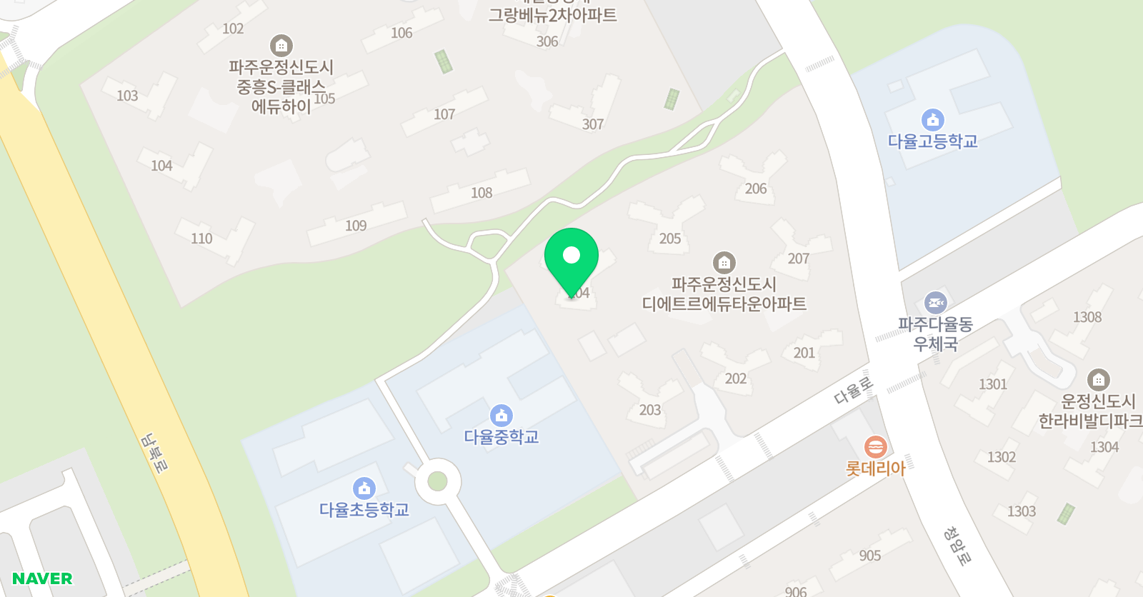 다이룸스터디 디에트르에듀타운점 위치