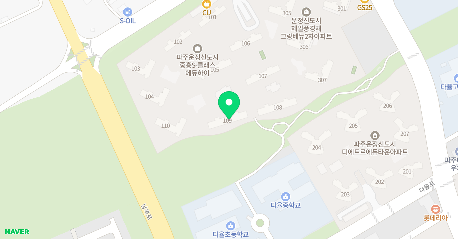 기탄사고력교실 운정중흥에듀하이점 위치