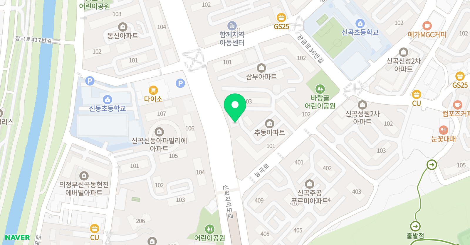 기탄 사고력교실 신곡추동센터학원 위치