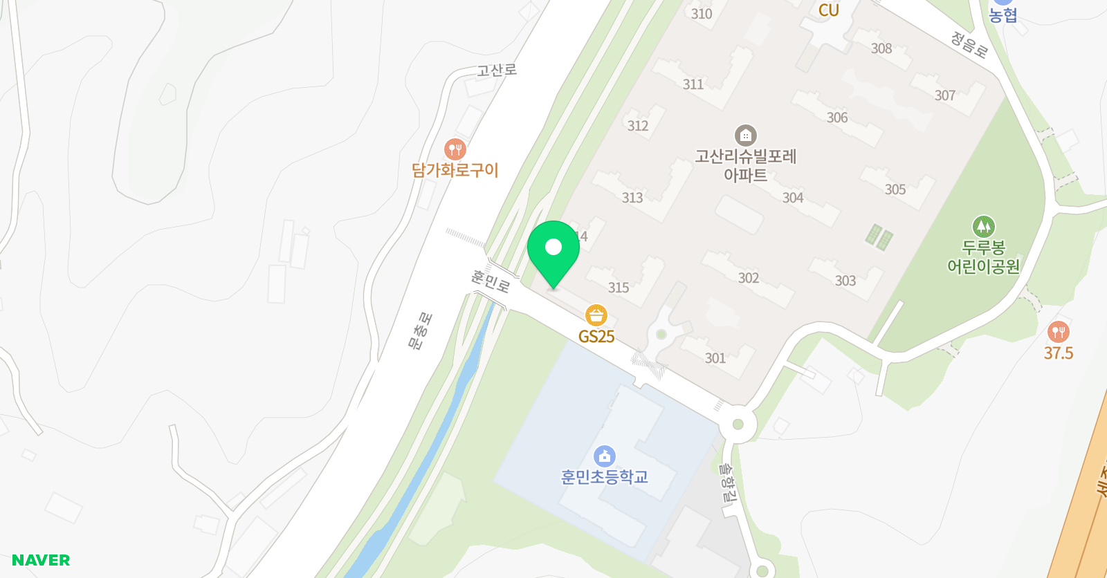 뮤엠 영어 훈민점 위치