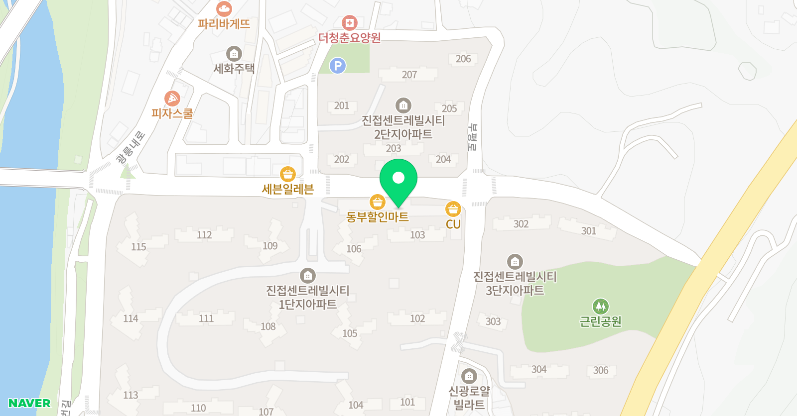 진접스카이 학원 위치