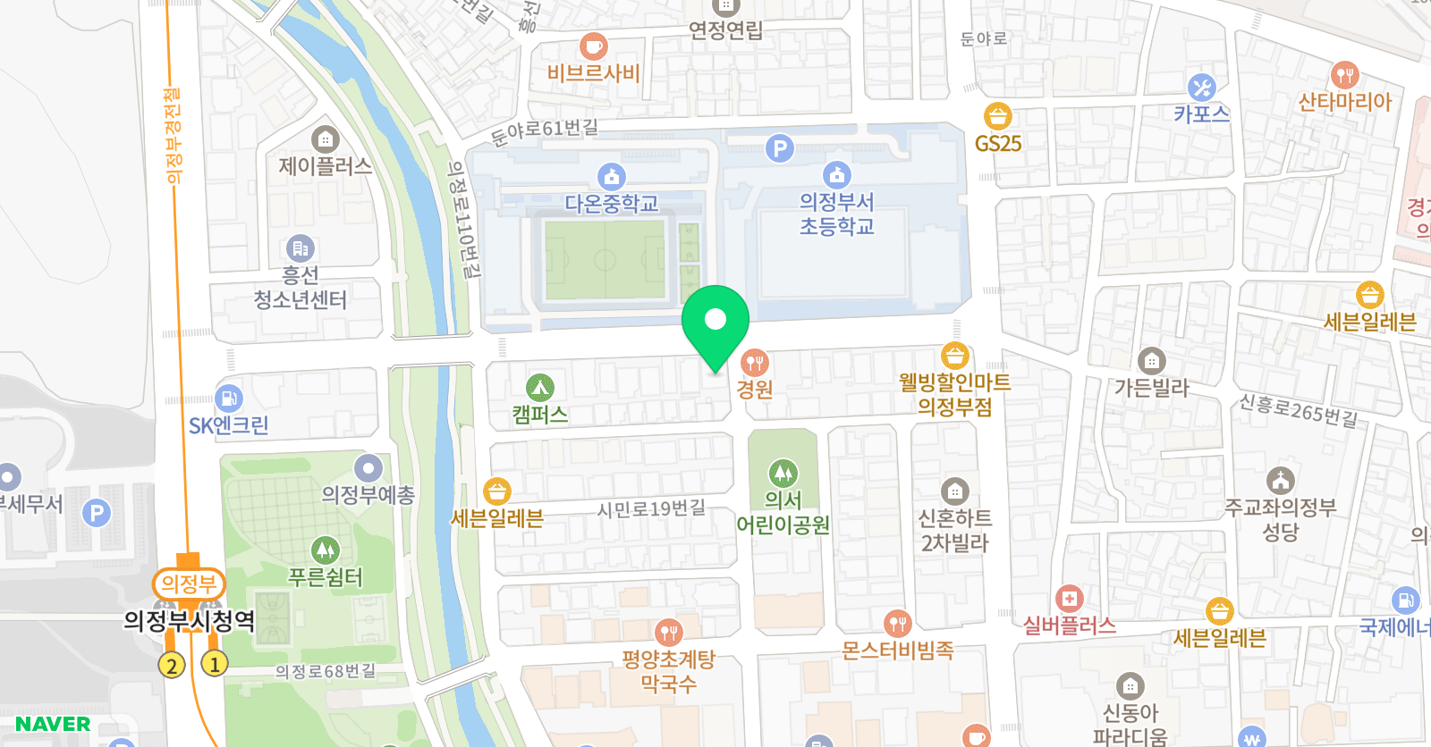쌤 영어수학학원 위치
