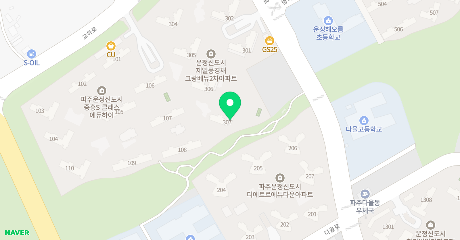 기탄사고력교실 운정제일풍경채2차점 위치