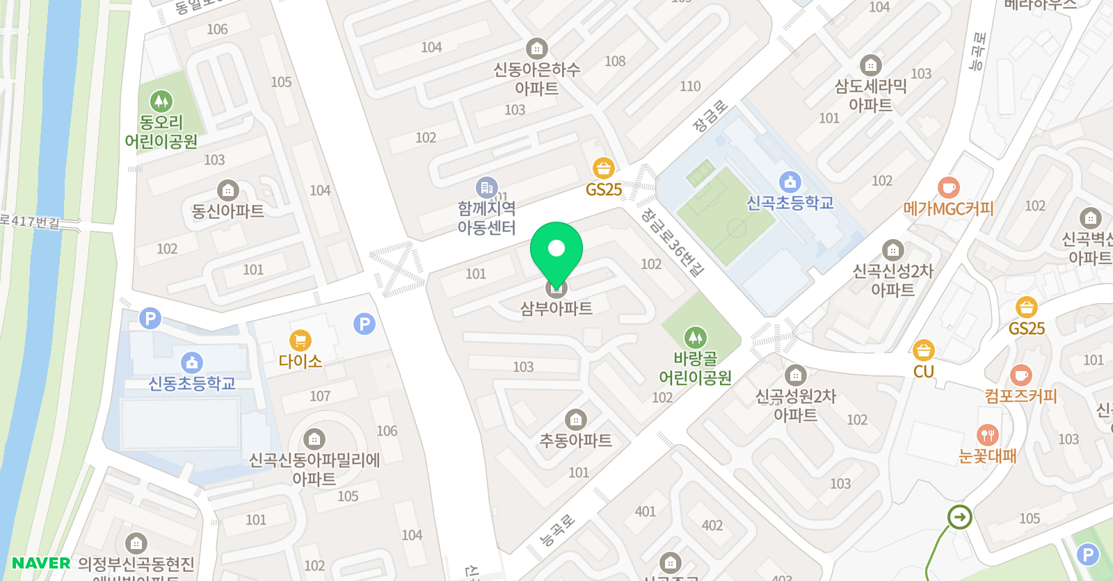 아소비 의정부 신곡 삼부점 위치