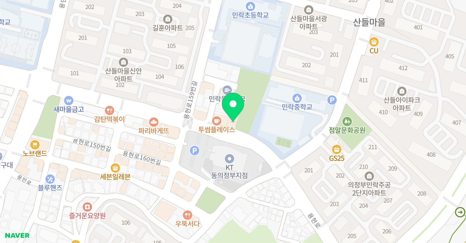 아트캠프71 음악학원 의정부민락점 위치