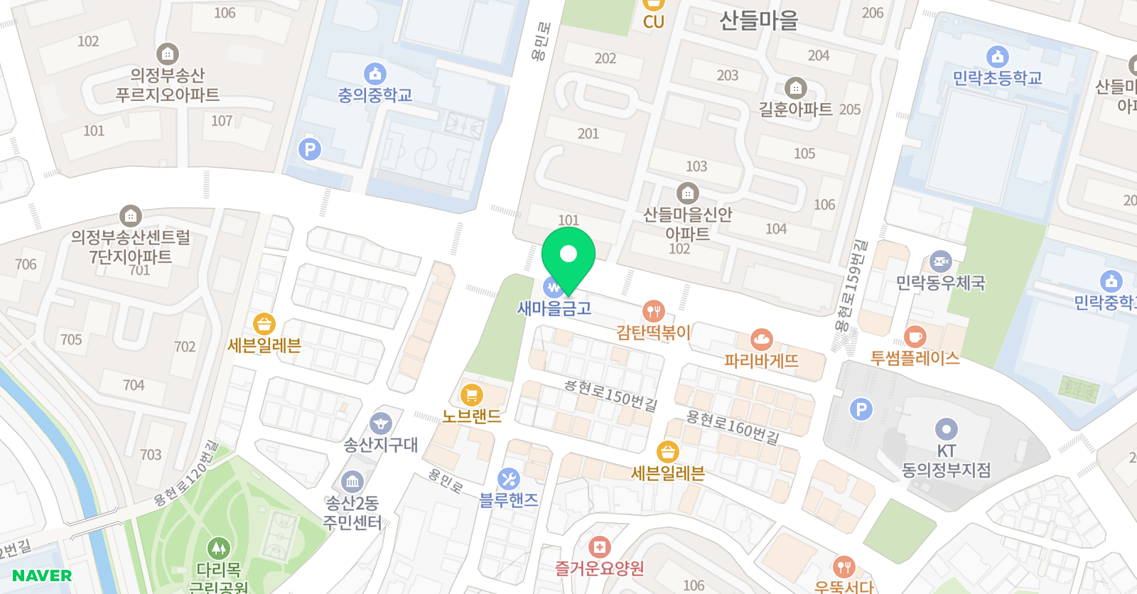 김샘학원 민락캠퍼스 위치