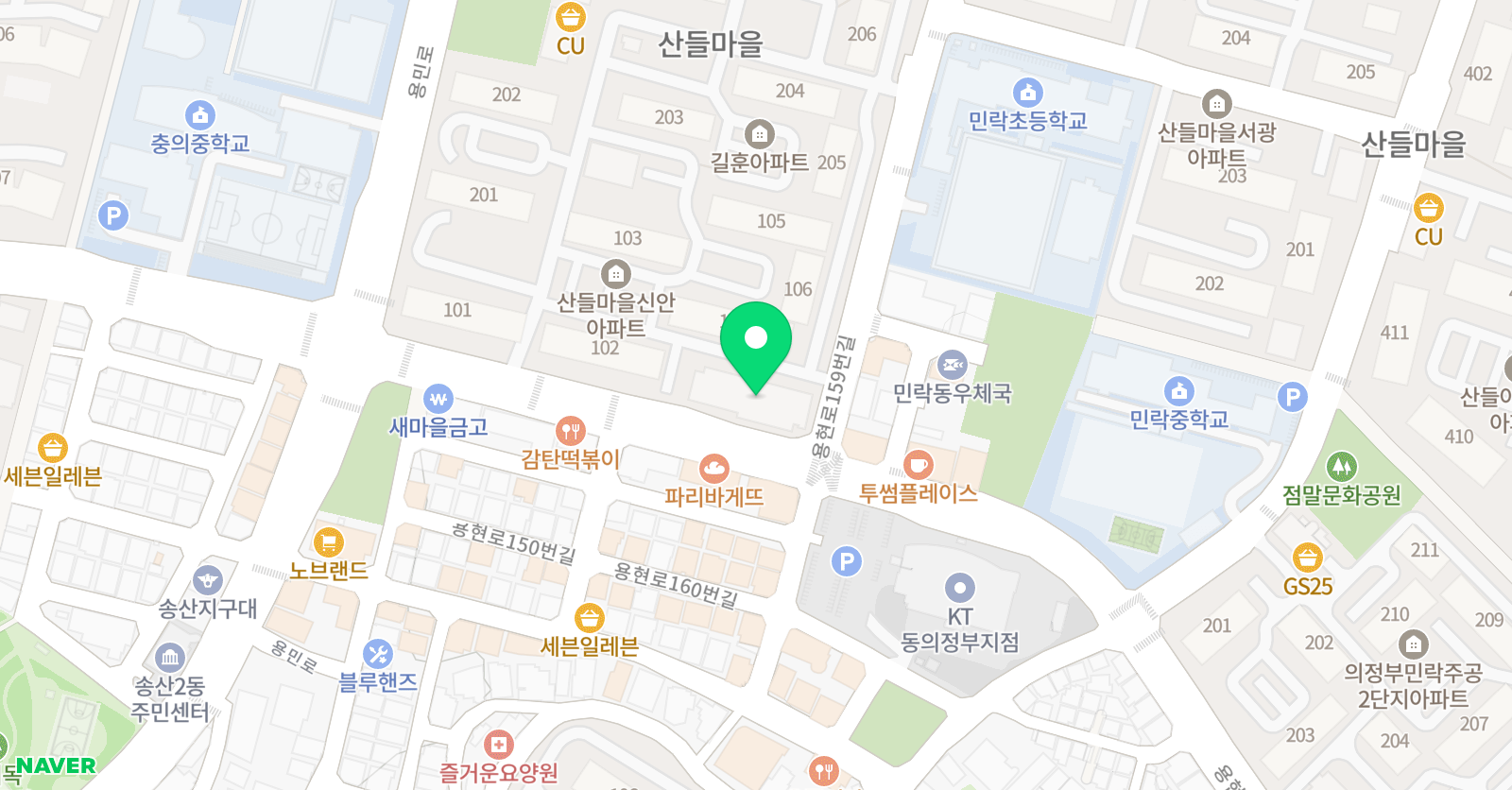 한결 학원 위치