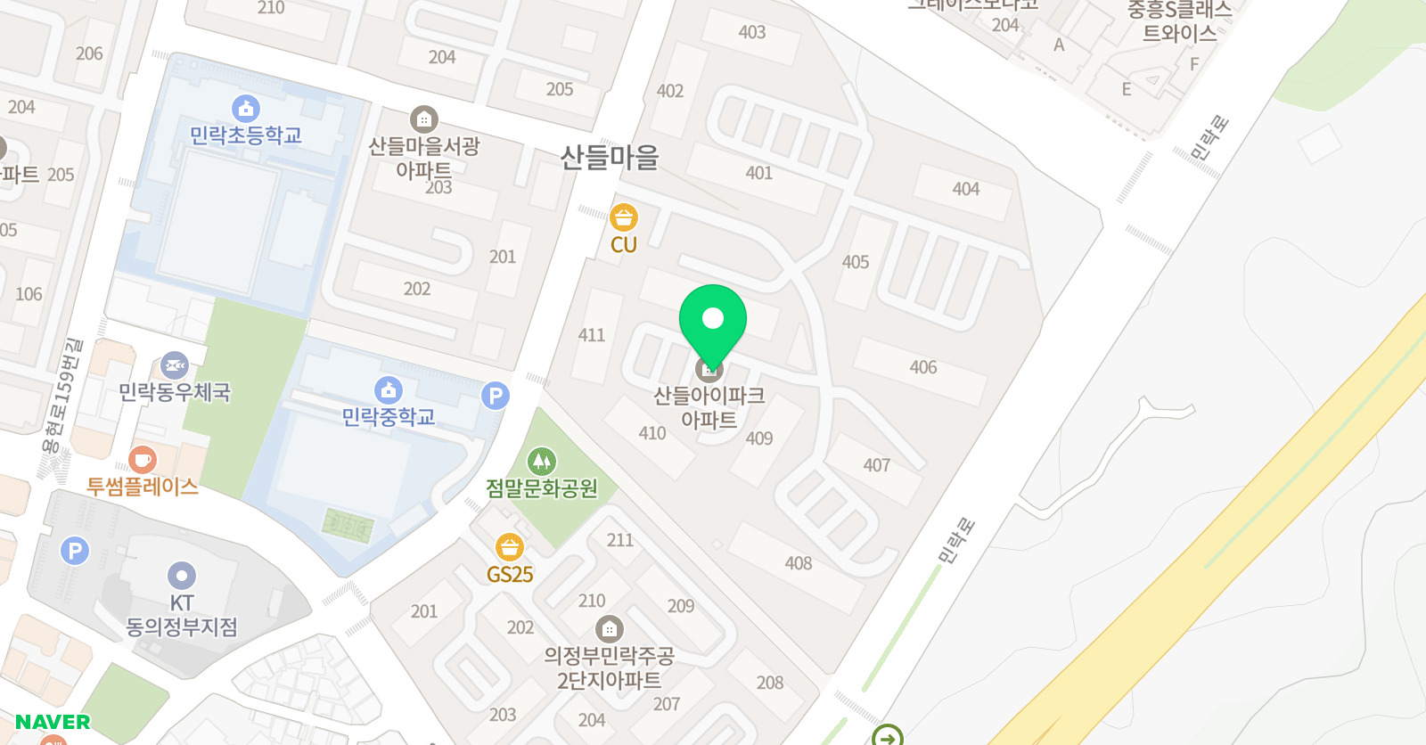 필아트 미술 민락 산들아이파크점 위치