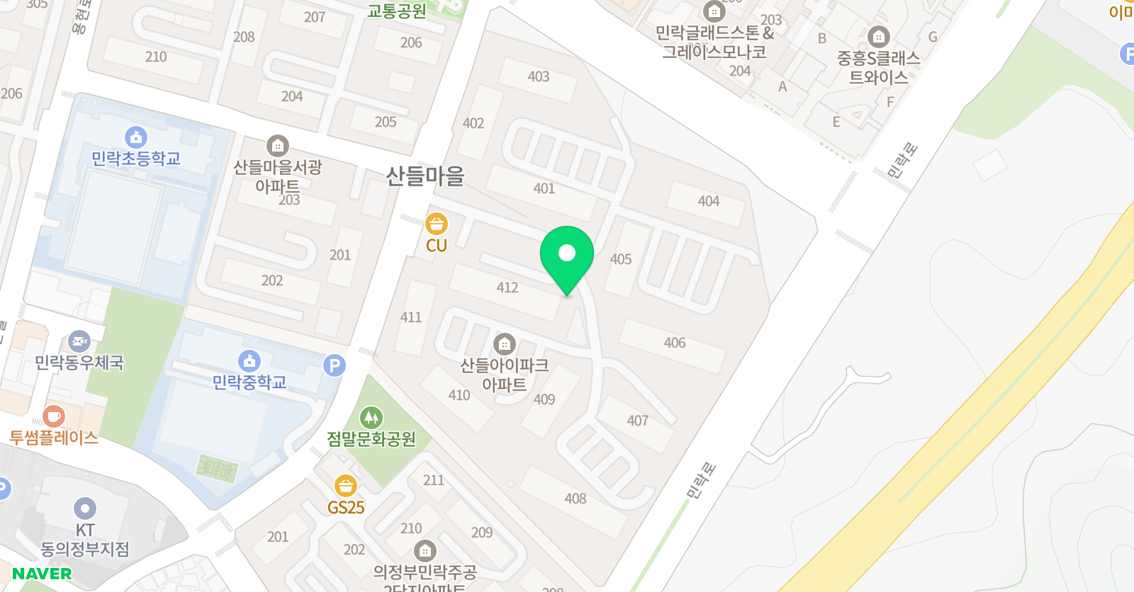용인대초아 태권도 위치