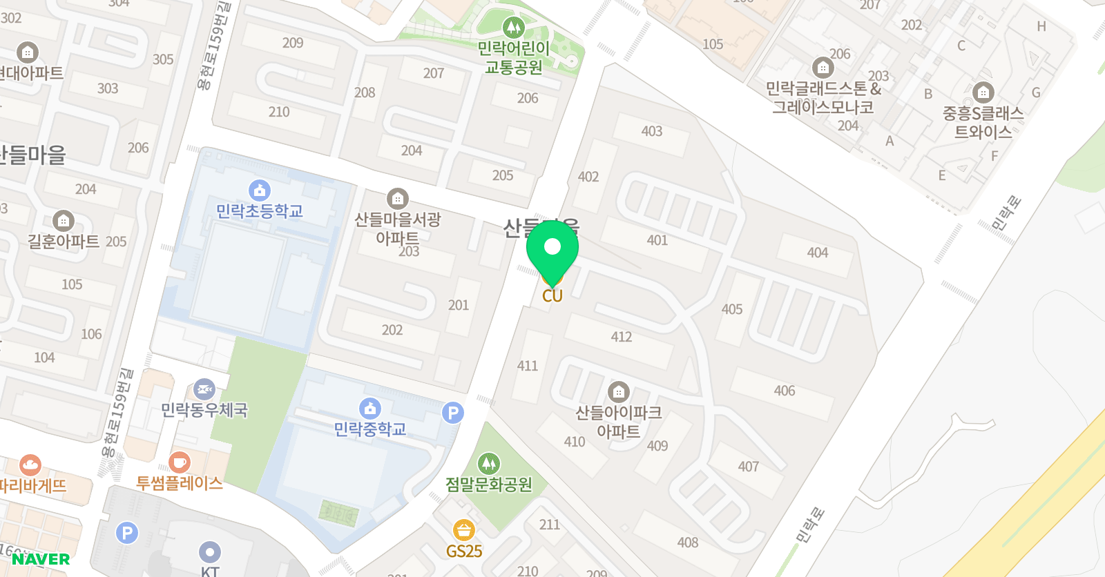 차이랑 중국어 민락점 위치