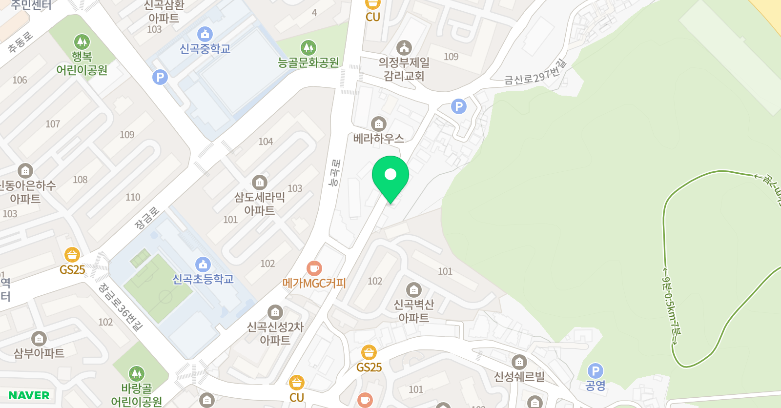 효자으뜸 학원 위치