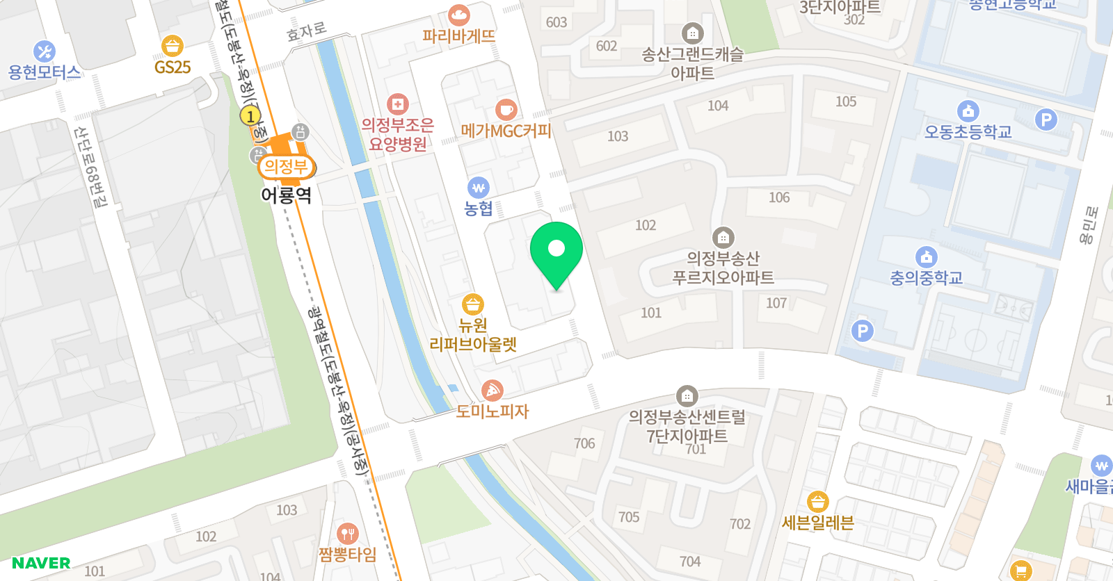 한양J 발레학원 위치