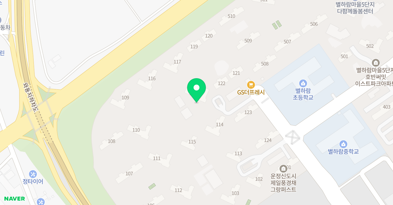 팩토사이언스 과학학원 별하람점 위치