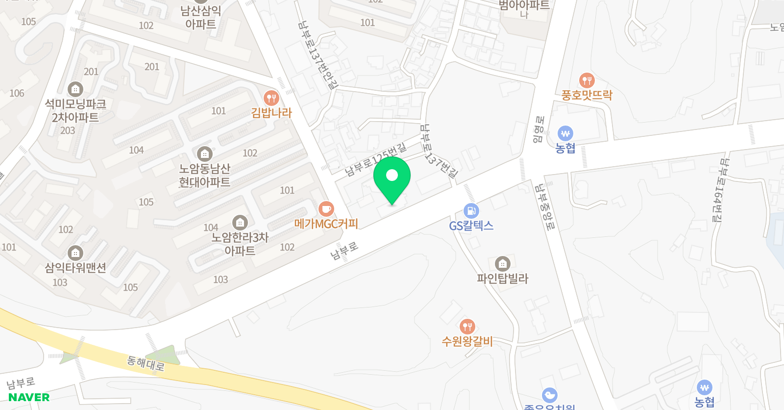YBM잉글루 강릉노암 제1캠퍼스 위치