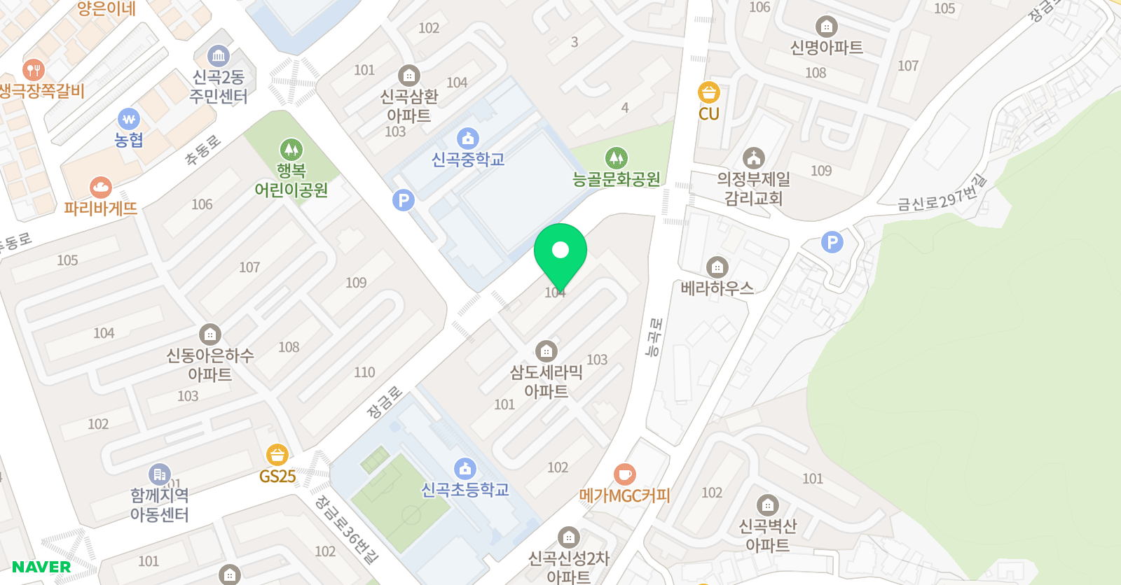 기탄 사고력교실 신곡삼도세라믹 학원 위치