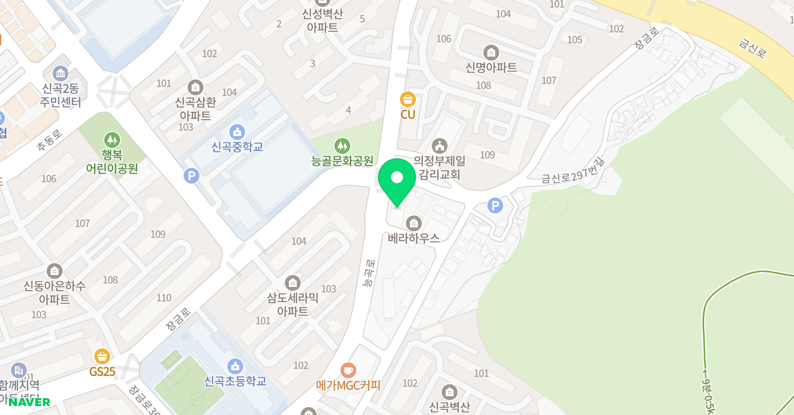 창작표현 미술학원 위치