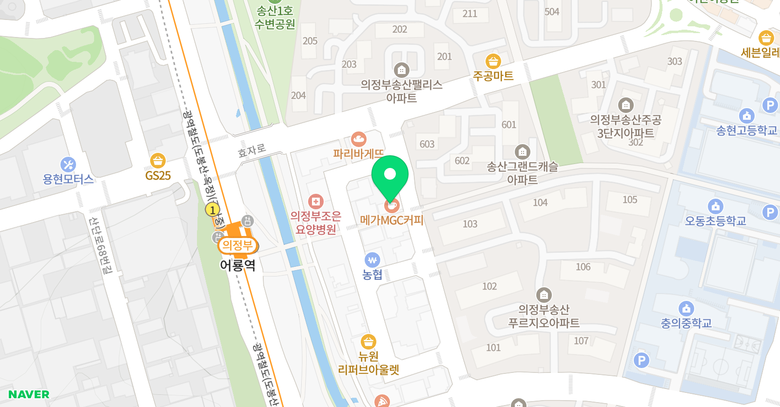 민락 뉴스터디 학원 위치