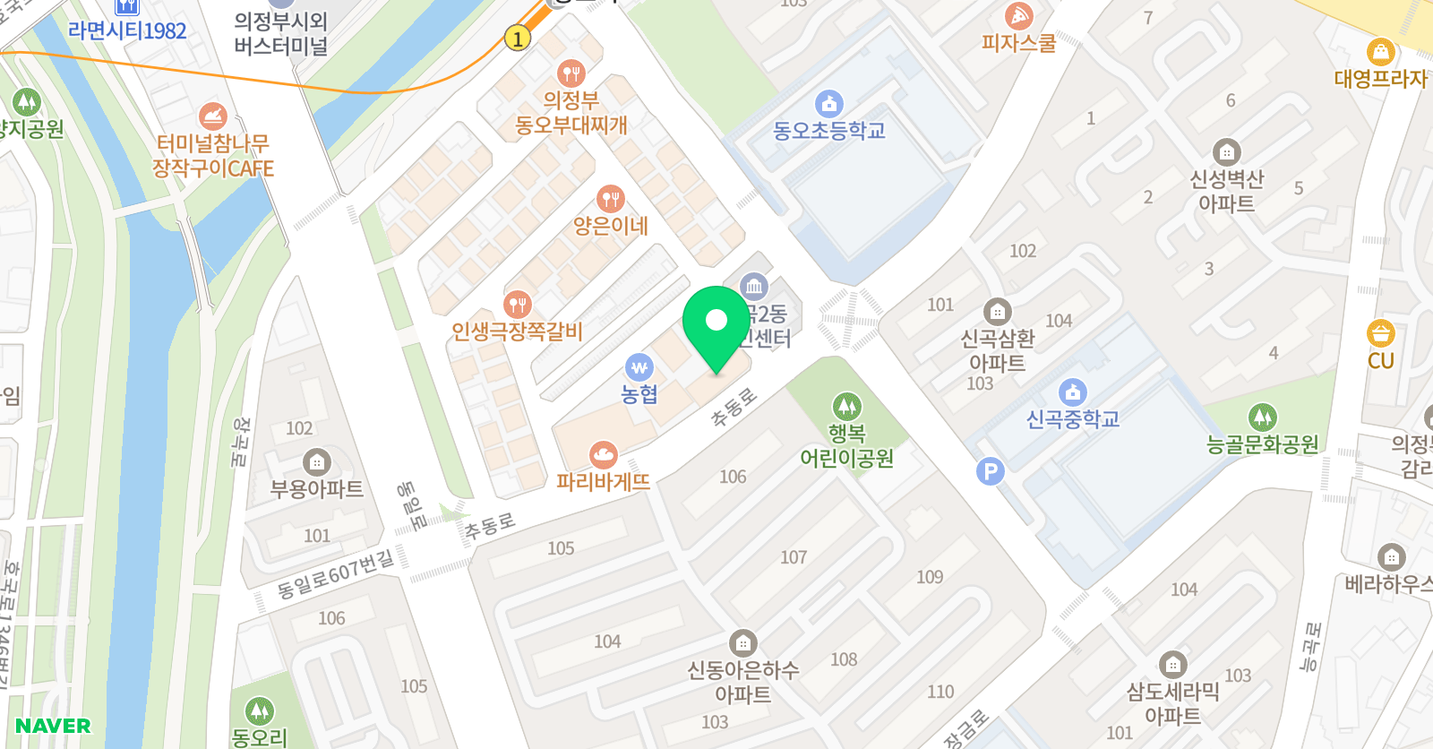 대교 하이캠퍼스 동오학원 위치
