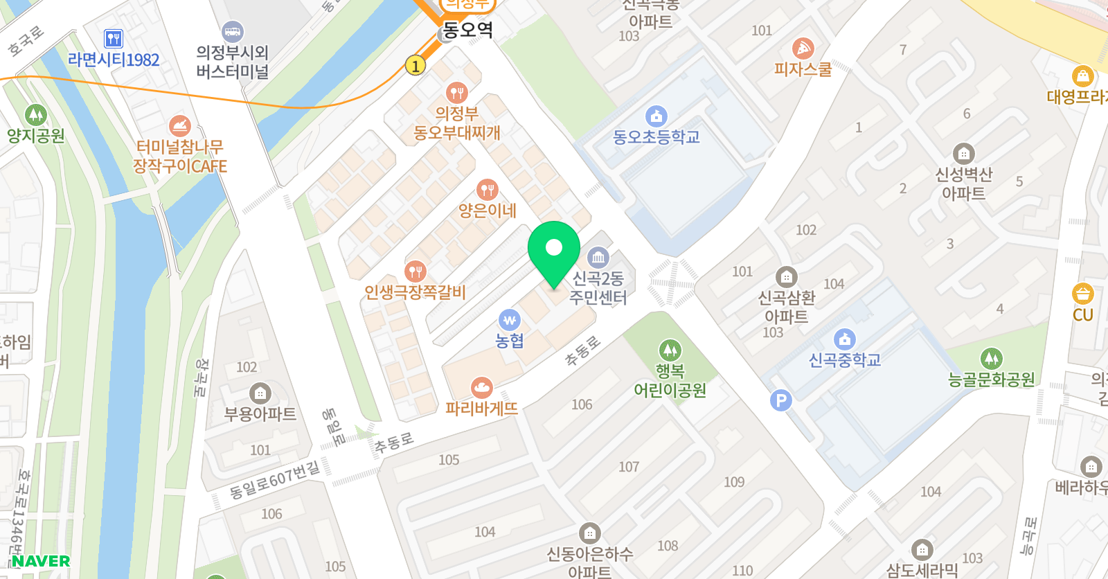 라이트바디 복싱 동오역 위치