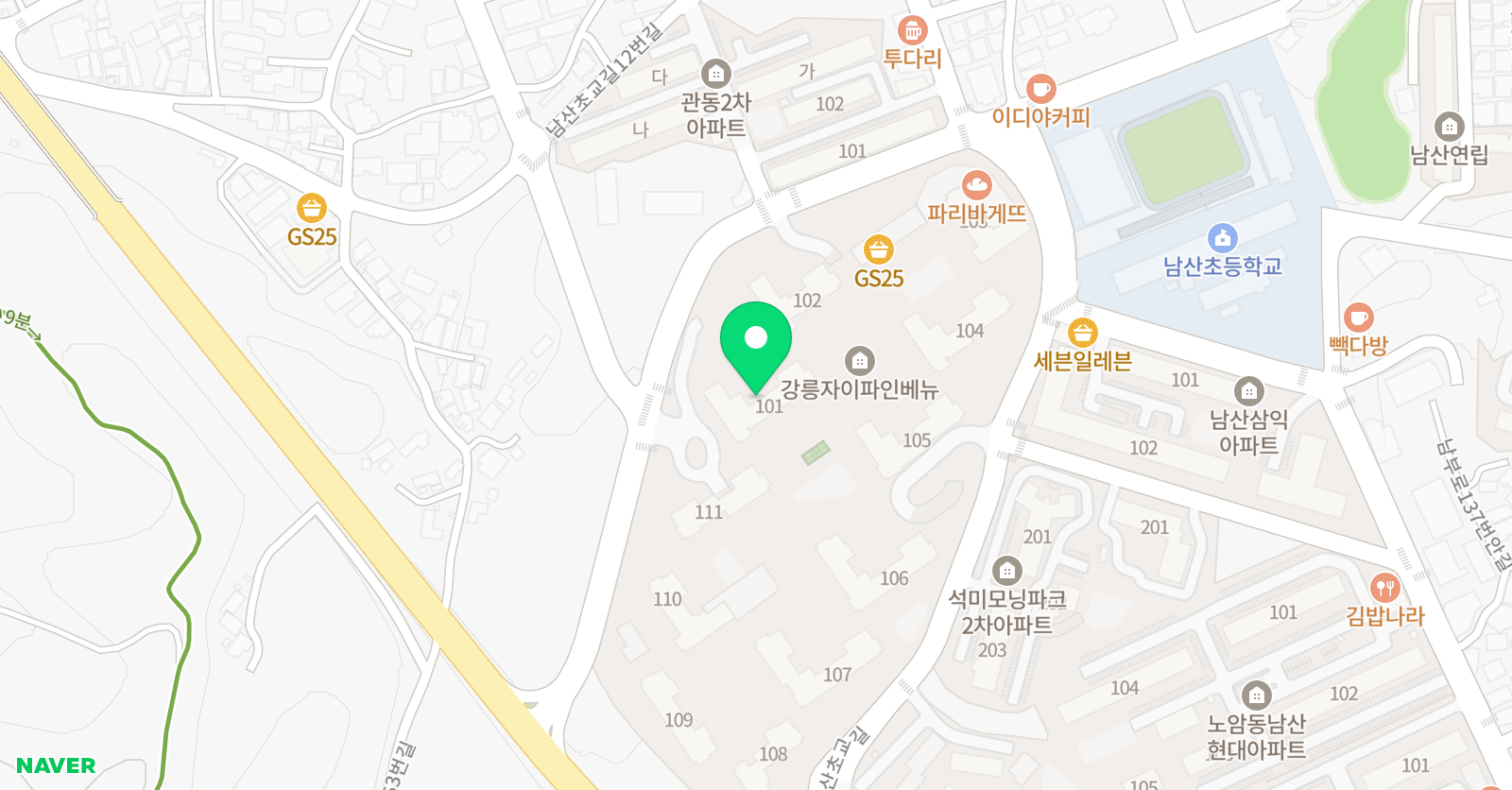 행복한 글방 내곡 홈스쿨 위치