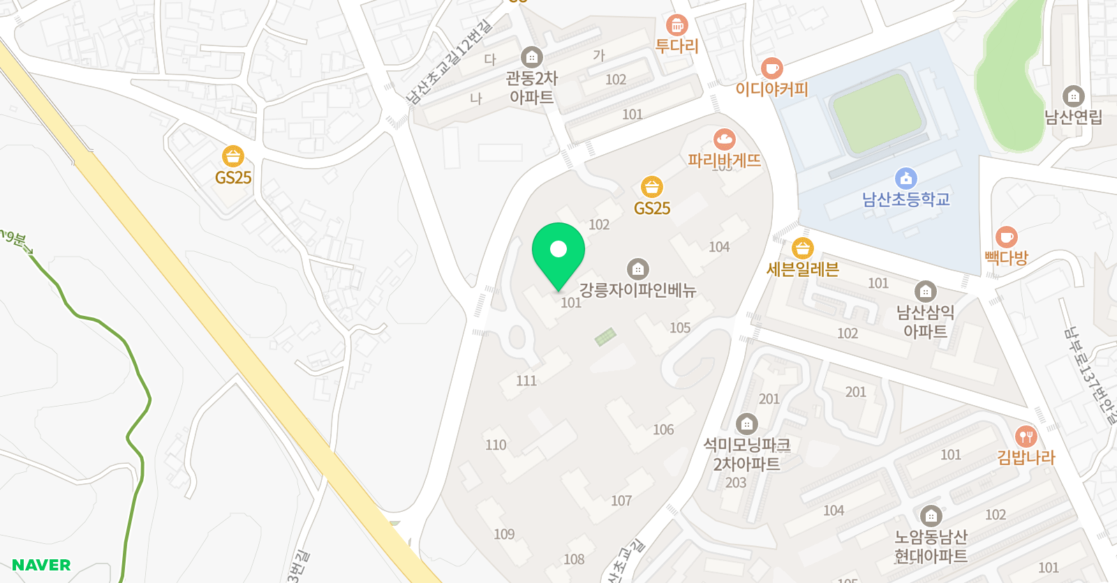 솔루니 내곡 유천 홈스쿨 위치