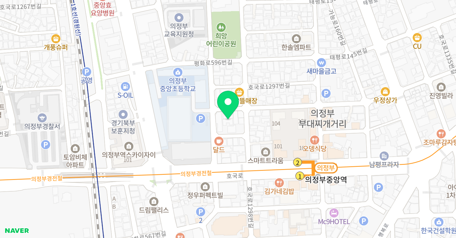 튼튼 영어 의정부점 위치