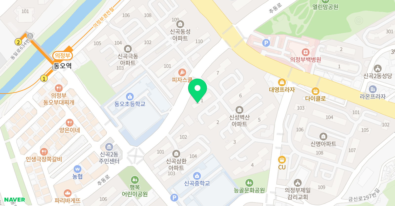 아소비 의정부 신곡신성벽산점 위치