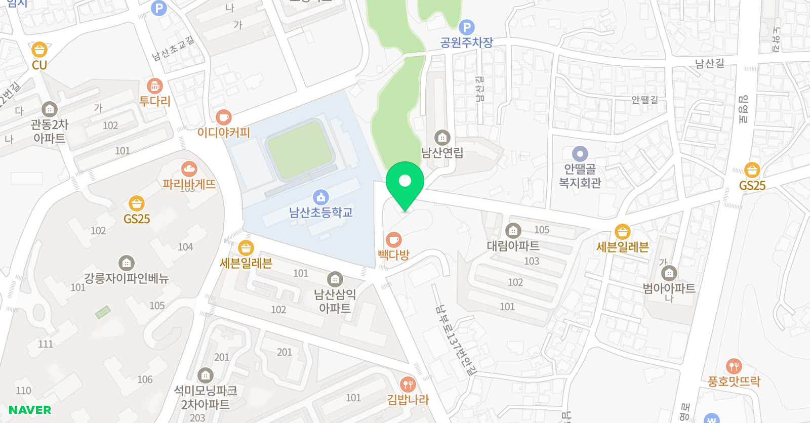 차일드유 강릉노암캠퍼스 위치