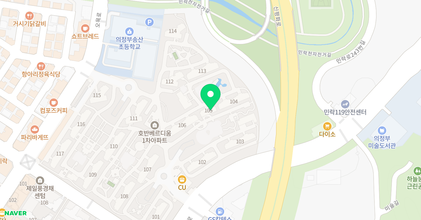 기탄사고력교실 민락호반1차교실 위치