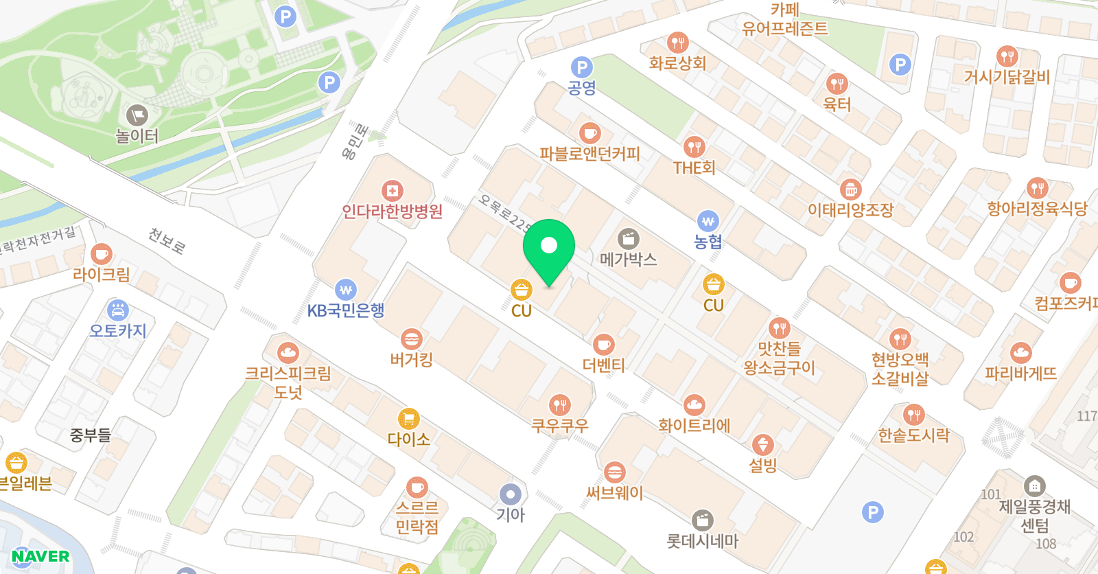 브릿지 댄스스튜디오 학원 위치