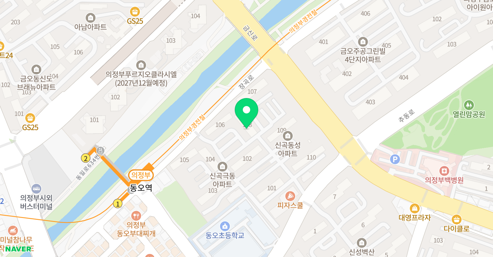 뮤엠 영어 극동NEST 위치