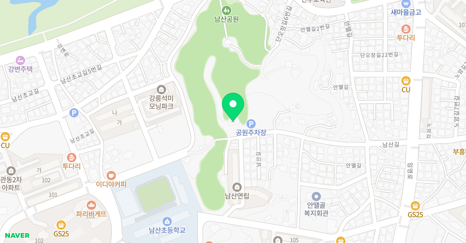 남산숲 영어전문학원 위치