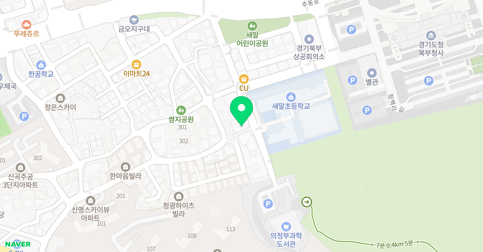 YS 학원 신곡점 위치